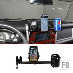 トヨタ FJ クルーザー 2007-2021 合金中央制御計器パネル電話ホルダーカーアクセサリー新