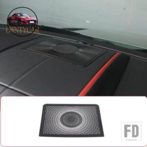 ジャガー F-TYPE 2013-2022 ステンレス黒ダッシュボードホーンメッシュカバーステッカーインテリアアクセサリー