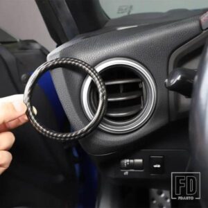 トヨタ スバル 86 GT86/ BRZ 2012-2020 ABS カーボンダッシュボードサイドエアベント装飾リングカバートリムカーアクセサリー