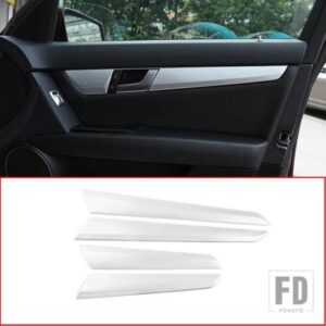 メルセデスベンツ ABS クロームインテリアドア装飾パネルカバートリム Cクラス W204 C180 C200 2009-2014 カーアクセサリー