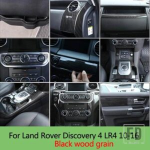 ランドローバー ディスカバリー 4 LR4 10-16 黒木目車中央制御計器パネルインテリア装飾フレームアクセサリー