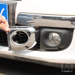 フィアット 500 2011-2015 ABS カーボン/フロントフォグランプ装飾フレームステッカー車外装アクセサリー