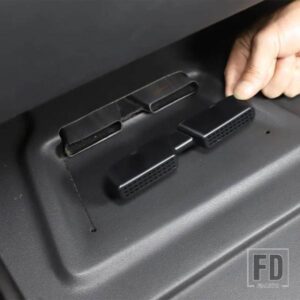 トヨタ 2個 FJ クルーザー 2007-2021 ABS 黒カーシートエアアウトレットダストカバー排気フードカーアクセサリー
