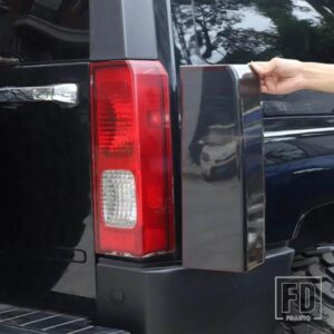 ハマー H3 2005-2009 ABS 黒テールライトカバーブレーキライトワイドインジケータカバー装飾アクセサリー