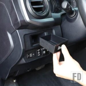 トヨタ タコマ 2016-2022 ABS 黒中央制御ステアリングホイール左側引き出し収納ボックスカーアクセサリー