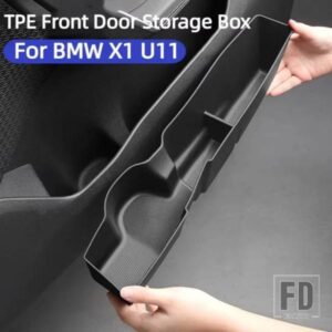 BMW X1 U11 IX1 フロントドア収納ボックス TPE 自動インナードアオーガナイザートレイカップホルダーインテリアアクセサリー収納片付け