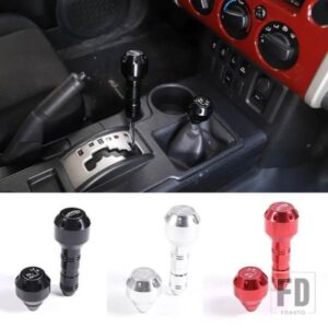 トヨタ FJ クルーザー 2007-2021 合金黒/赤シフトヘッドギアノブインテリアアクセサリー