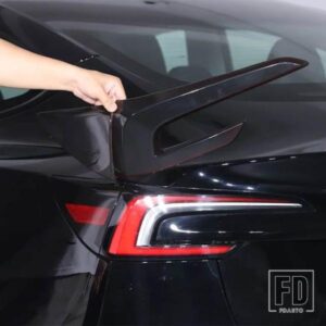 テスラ モデル 3 2023 2024 ABS 黒テールライトカバーブレーキライトワイドインジケータカバー装飾アクセサリー