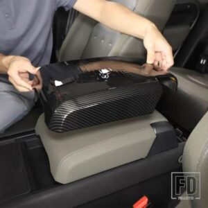 ランドローバー ディフェンダー 110 2020-2024 ABS カーボンインナーアームレストボックス収納ボックス装飾カバートリムカーアクセサリー
