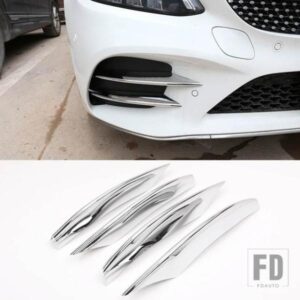 メルセデスベンツ Cクラス W205 C180L C260 C300 2019-2021 スタイリング ABS クローム吸気グリルストリップトリムカーアクセサリー