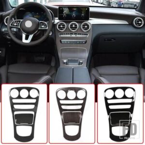 カーボン ABS センターコンソール装飾パネルカバートリム Cクラス W205 2019-2020 GLCクラス X253 2020 カーアクセサリー