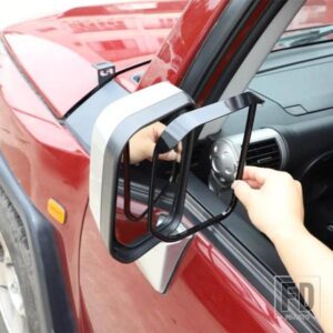 トヨタ FJ クルーザー 2007-2021 ABS ブラック/外装ミラー雨アイブロウフレーム装飾ステッカーカーアクセサリー