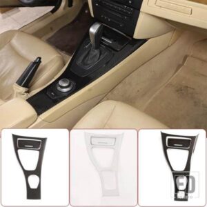 BMW LHD 3シリーズ E90 E92 E93 2005-12 ABS カーボン/センターコンソールギアシフトフレームパネルステッカーカーアクセサリー