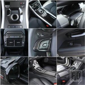 レンジローバー ランドローバー EVOQUE 2011-2018 ABS カーボンカーセンターコントロールパネルステアリングホイールトリムステッカーアクセサ
