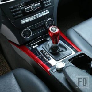 メルセデスベンツ 赤 Cクラス W204 C180 C200 2007-2013 ABS カーセンターコンソール装飾ストリップトリムアクセサリー