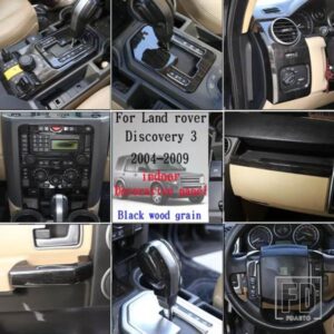 ランドローバー 黒木目ディスカバリー 3 LR3 2004-2009 車内フレーム装飾ステッカーカーアクセサリー