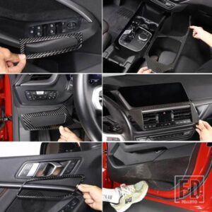 BMW 2シリーズ F44 2020-2023 センターコンソールギアシフトパネル内側ドアハンドルカバートリムステッカーインテリアアクセサリー