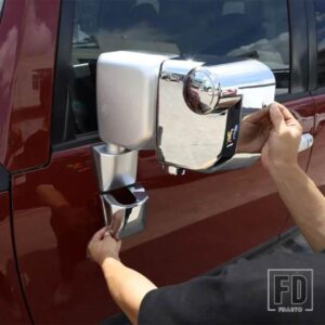 トヨタ FJ クルーザー 2007-2021 ABS カーボン/マットブラック外装ミラーカバー装飾ステッカー自動車 ACCESSORIE