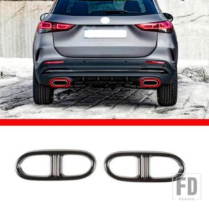 メルセデス ベンツ GLA H247 4WD 20-21 ステンレスリアバンパーデュアルマフラートリム排気カバーカーアクセサリー