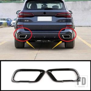 BMW X5 F15 G05 X6 F16 X7 G07 2014-2021 M スポーツバージョンパイプ喉排気出力テールフレームトリムカバーカーアクセサリー