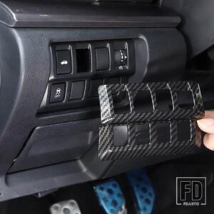 スバル WRX VB 2021-23 ABS カーボン/レッド車屋内テールゲートスイッチフレームインテリアアクセサリー