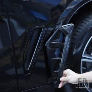 BMW X5 G05 X5M F95 2019-2022 ABS 黒フロントフェンダーサイドサメギルサイドエアアウトレットカバートリムカーアクセサリー