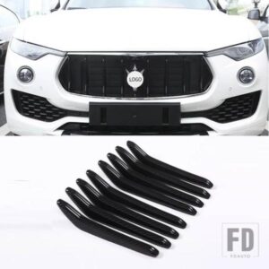 マセラティレバンテ 2016-21 ABS グロスブラックとカーボンフロントグリラートリムアクセサリー