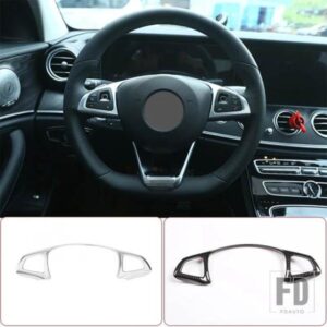 メルセデスベンツ C GLC Eクラス W205 W213 C200 GLC260 2016 2017 2018 ABS クロームステアリングホイール装飾フレームトリム