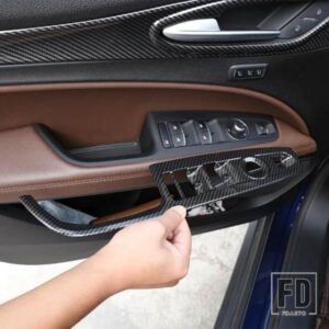 アルファロメオ STELVIO 2017-2020 ABS カーボンウィンドウリフトボタンフレームカバーステッカーカーアクセサリー左ハンドル用