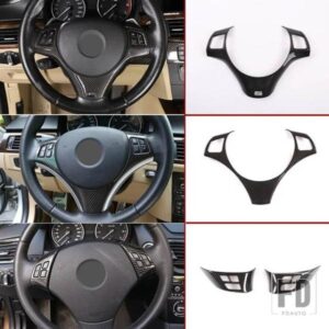 BMW 1シリーズ 3シリーズ E87 E90 E92 2004-2012 ステアリングホイールの装飾カバートリムフレームステッカーカーアクセサリー