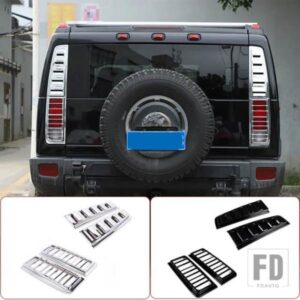 ハマー H2 2003-2009 ABS リアバンパーテールライトカバートリムバックランプフレーム自動車アクセサリー