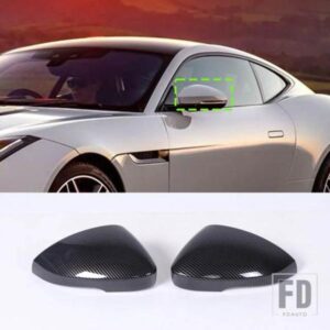ジャガー F-TYPE 2013-2024 ABS プラスチックカーボンバックミラーキャップカバートリムカーアクセサリー