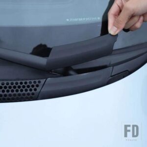 フィアット 500 2010-2024 ABS ブラックフロントガラスアンダー水路カバープレートカーアクセサリー 交換部品