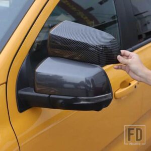 フォード バックミラーカバーレンジャー 2023 ABS カーボン/黒バックミラー装飾シェル外装アクセサリー