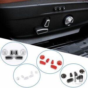 6個 ABS クロームシート調整ボタンカバートリムアルファロメオジュリアステルヴィオ 2017-20 オートアクセサリー